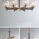 Loft Industry Modern - Elis2 Clear Chandelier